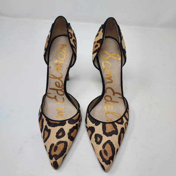 Sam Edelman "Delilah" Pointed Toe Cheetah Stiletto Heels Size 6 - Picture 2 of 8